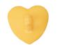 Preview: Bouton pour enfants en forme de coeur en plastique jaune foncé 14 mm 0,55 inch